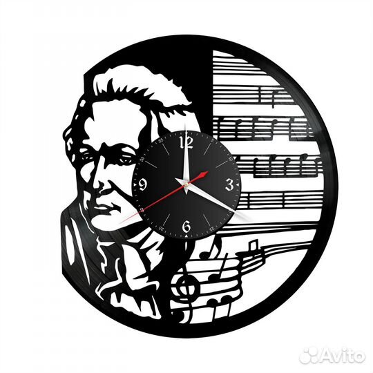 Часы настенные Вольфганг Амадей Моцарт из винила