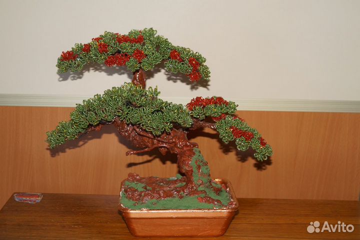 Деревья из бисера, цветы