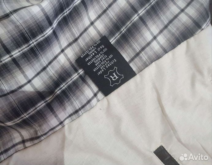 Кожаная куртка мужская размер L