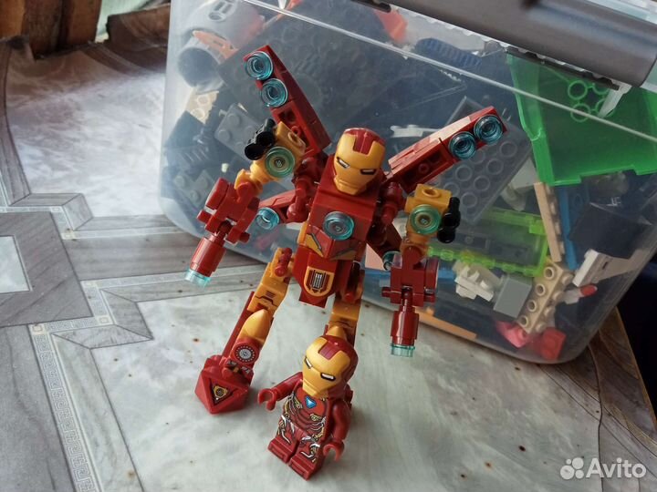 Lego marvel железный человек и человек-паук
