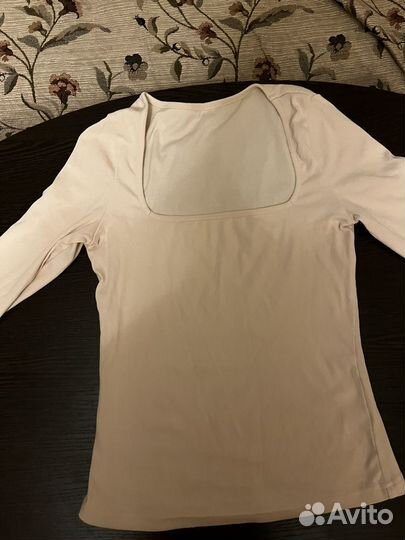 Бежевый лонгслив/кофта 42 размер