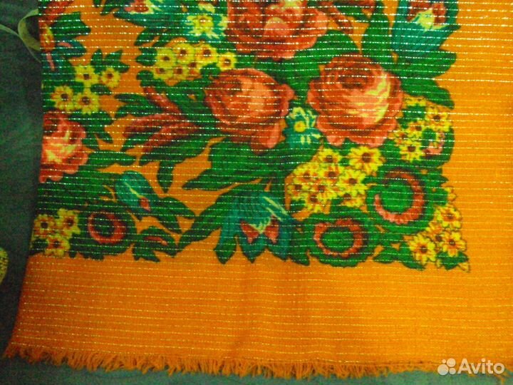 Платок женский времен СССР шерсть с люрексом
