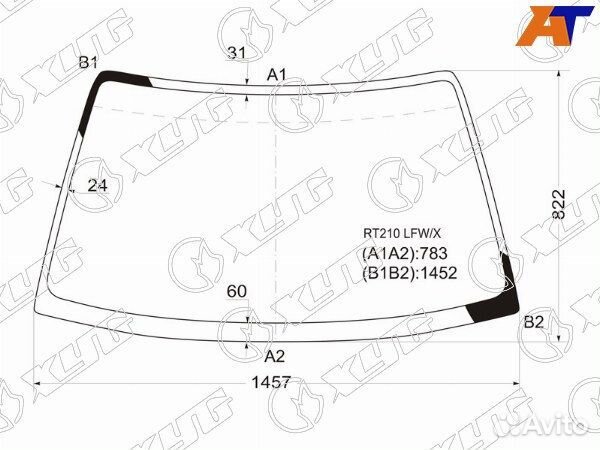 Стекло лобовое toyota corona