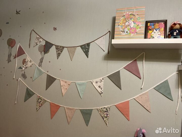 Флажки на праздник, для интерьера