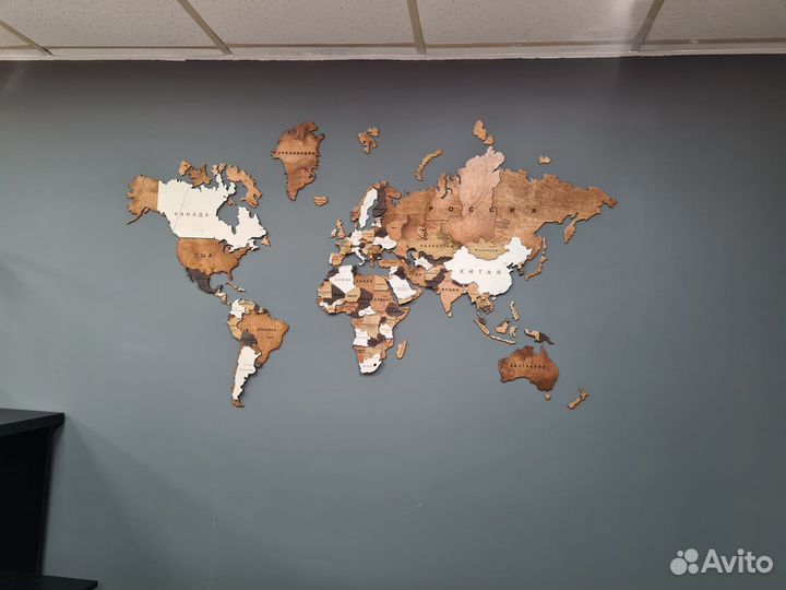 Карта мира многоуровневая