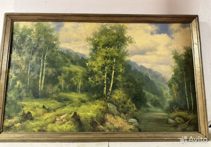Картина маслом на холсте старинная