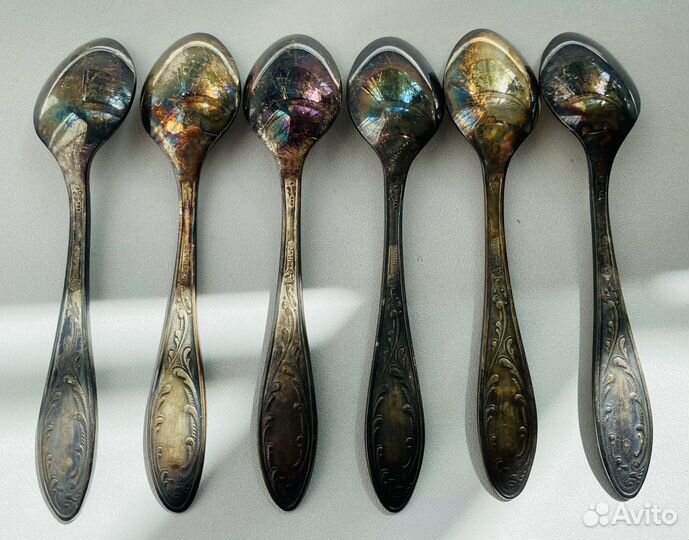 Кофейные ложки серебрение 6 штук