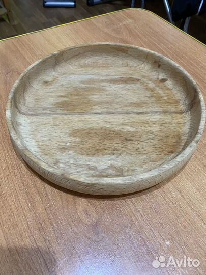 Поднос деревянный круглый