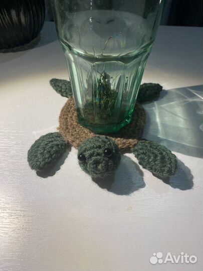 Вязанная подставка для стакана