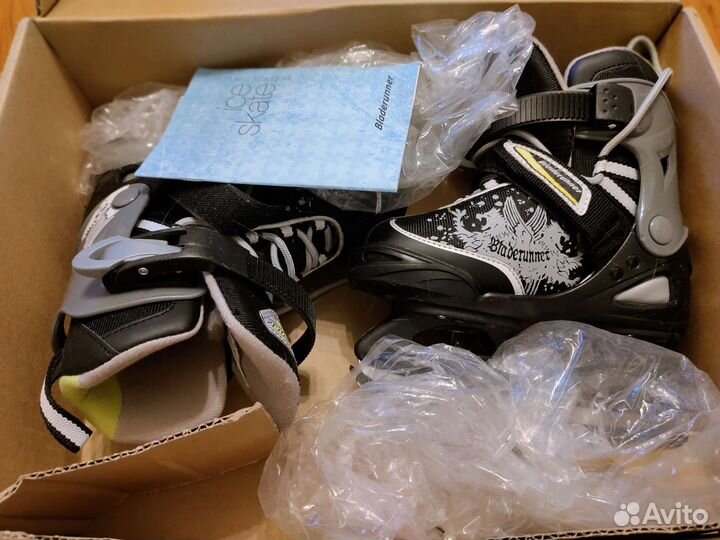 Коньки хоккейные детские раздвижные