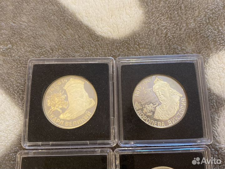 Легендарные Правители мира серебро 4 шт