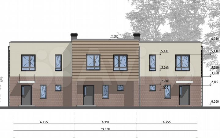 4-к. квартира, 96 м², 2/2 эт.