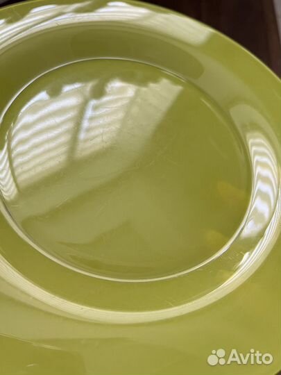 Набор тарелок посуда зелёные салатовые большие