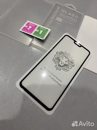 Защитное стекло Honor 8X black новое