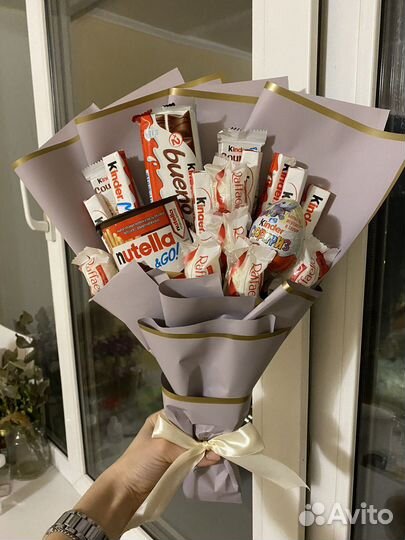 Съедобные сладкие букеты из конфет