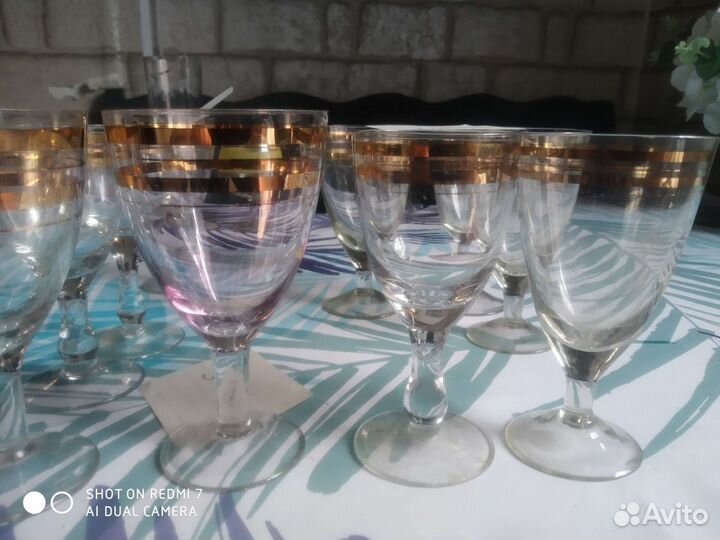 Бокалы, рюмки стекло СССР 14 штук