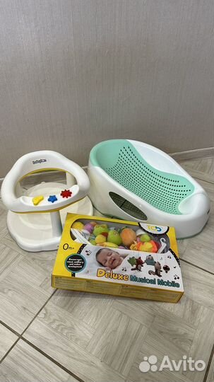 Горка и стульчик для купания детский+ мобиль
