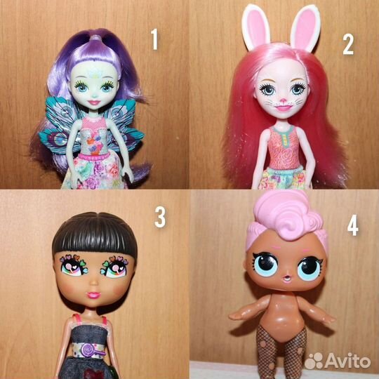 Разные куколки: Enchantimals / Cutie Pops / lol