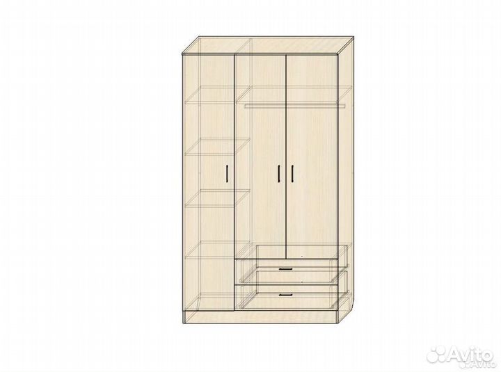 Шкаф N 12 наборка мдф в рамке