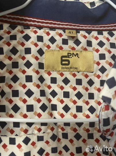 Рубашка мужская, размер 41, 6 P.M., Италия