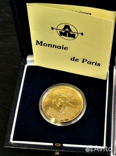 Золото 100 франков 1986 Франция очень редкая proof