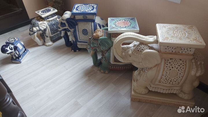 Набор статуэток Слоны, подставки под цветы 5 шт