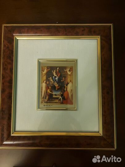 Картина миниатюра серебро 925