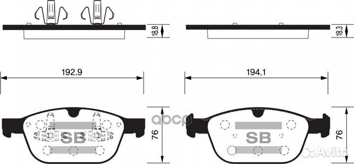 SP2320 колодки дисковые передние Volvo XC60