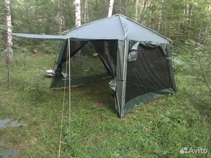 Беседка (шатер) с козырьком