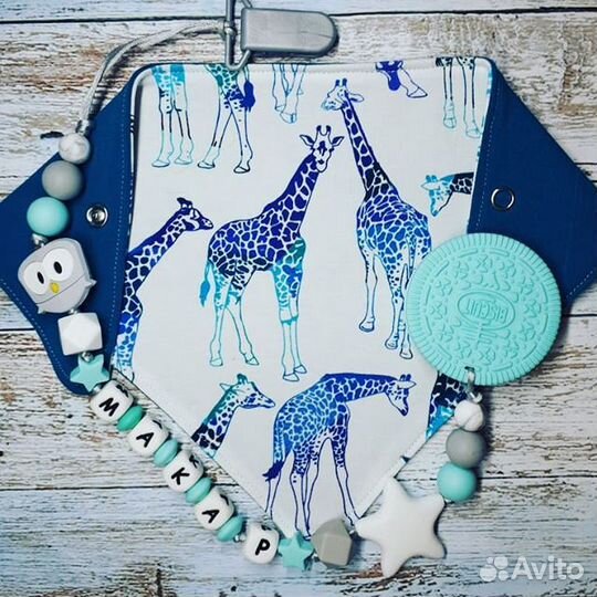 Силиконовый держатель для соски и грызунок