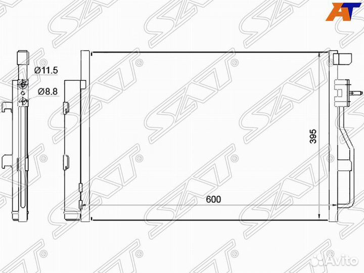 Радиатор кондиционера SAT stcva63940