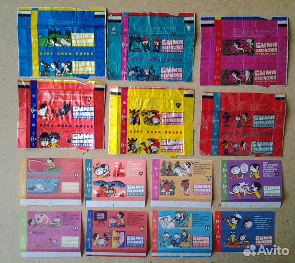 Вкладыши от жевательной резинки