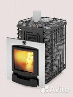 Печь для бани Сибирский утёс-20 лп Профи Панорама