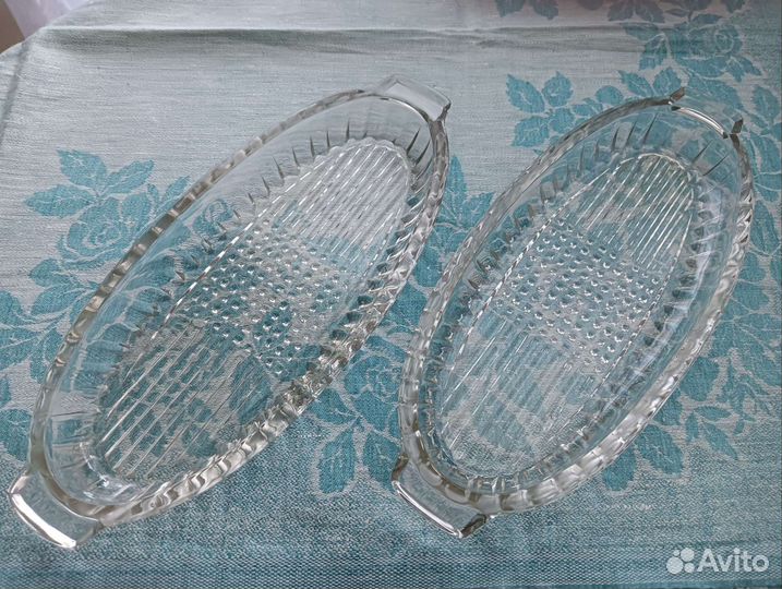 2 шт Салатник/ Фруктовница/ Конфетница стекло СССР