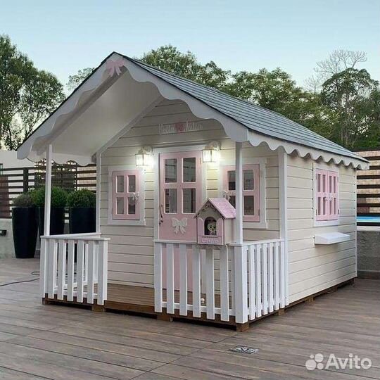 Детский деревянный домик для дачи