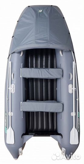 Надувная лодка gladiator E350PRO серая