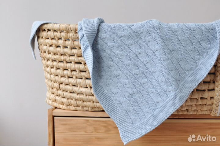 Плед детский вязаный хлопок