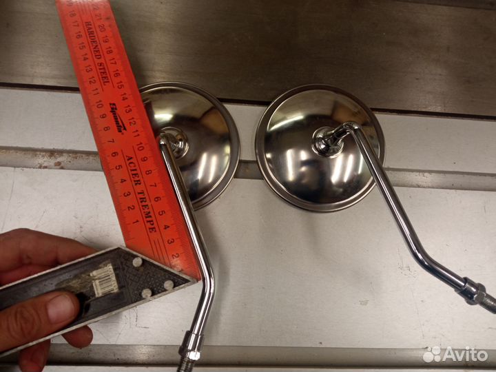 Мото зеркала разные, металл. 11см, резьба М10