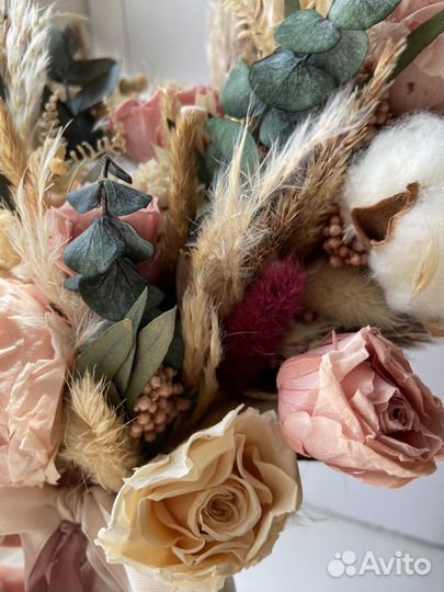 Букет свадебный из сухоцветов