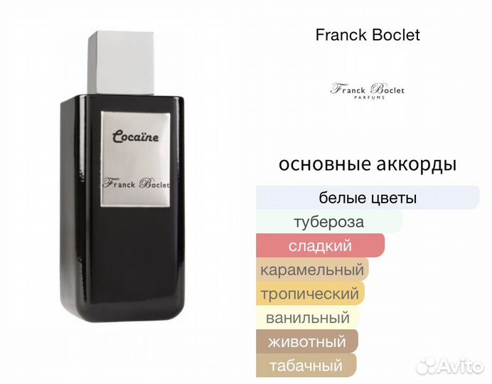 Распив оригинального cocaine franck boclet