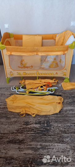 Детская кровать манеж 2х уровневая