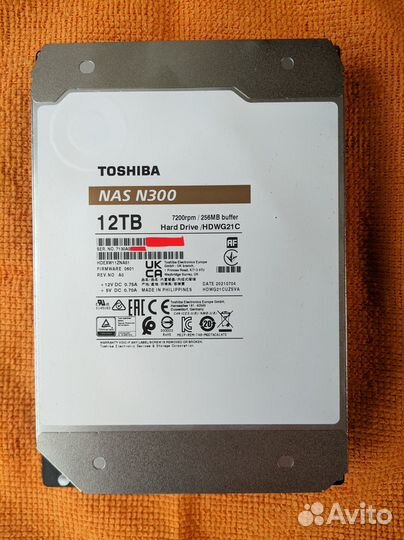 12TB Toshiba NAS N300 (hdwg21cuzsva)