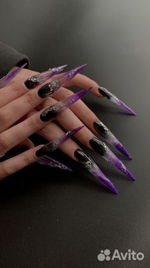 Креативный маникюр, экстра наращивание, дизайны