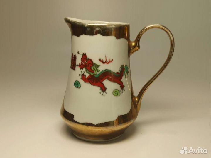 Молочник Старый Китай Фарфор Позолота
