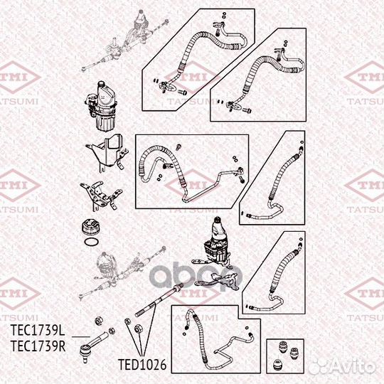 Наконечник рулевой тяги R TEC1739R tatsumi