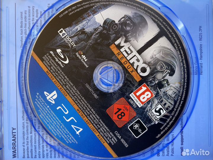 Metro redux ps4