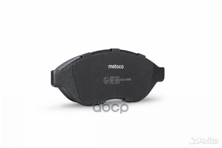 Колодки тормозные передние к-кт 3000-053 metaco