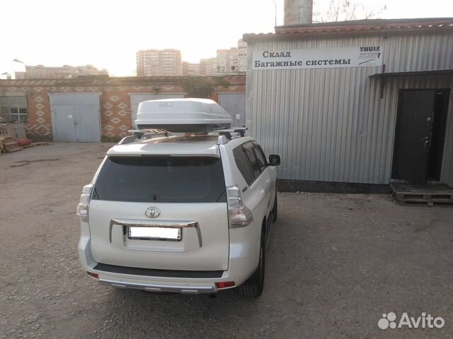 Автобокс 390 л на крышу Toyota Prado 150