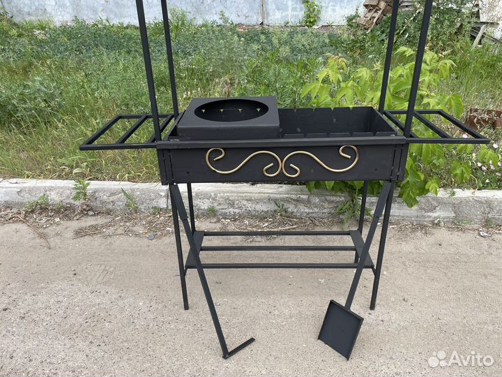 Мангал полностью разборный с крышей