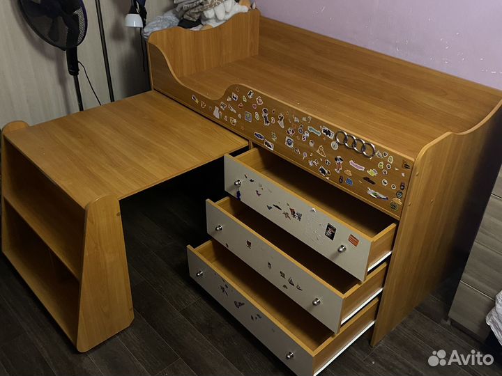 Детская кровать-чердак с матрасом